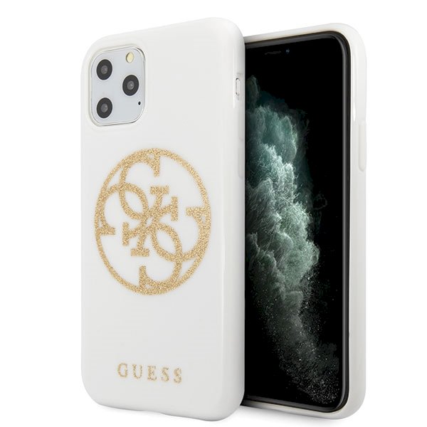 GUESS GUHCN65TPUWHGLG Glitter 4G Circle Logo