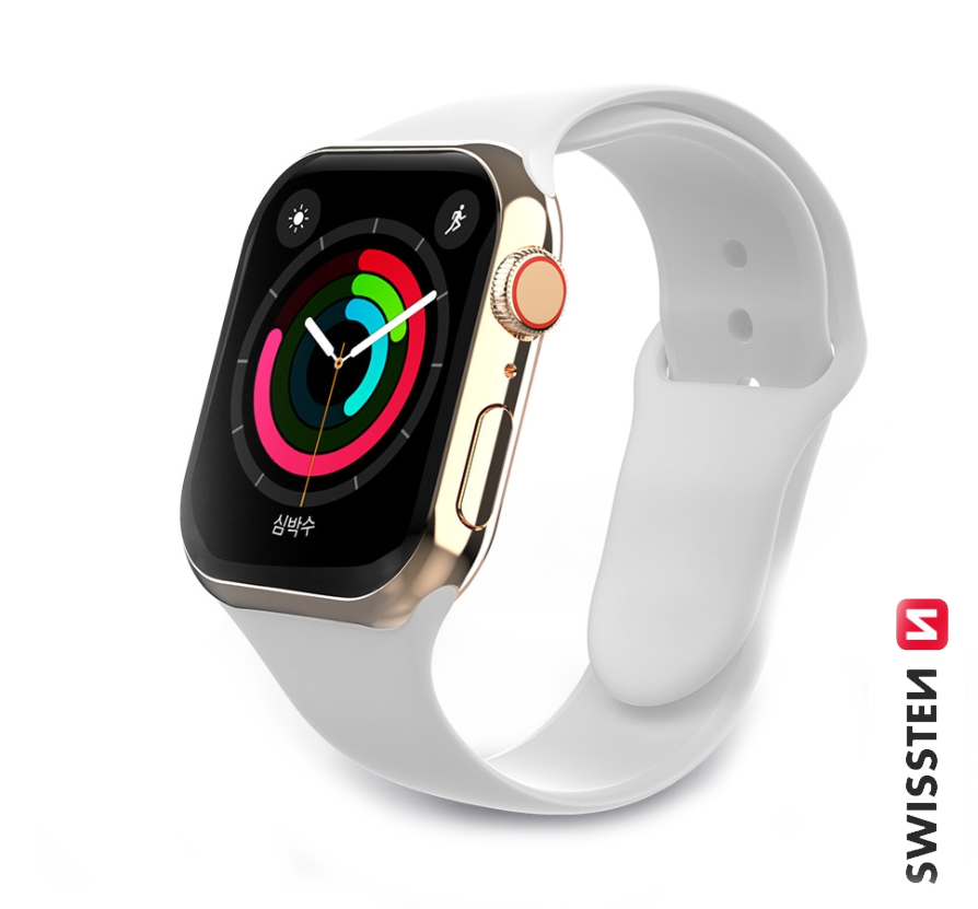 Swissten Silicone Band for Apple Watch 1/2/3/4/5/6/SE / 38 mm / 40 mm / White