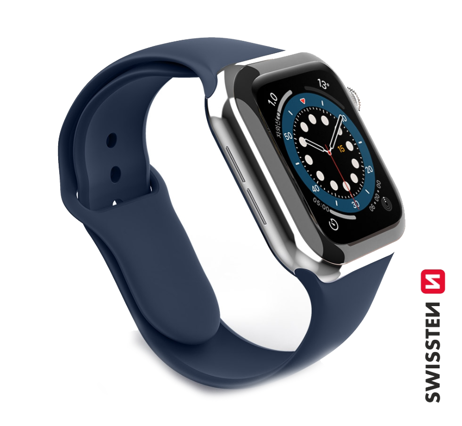 Swissten Silicone Band for Apple Watch 1/2/3/4/5/6/SE / 42 mm / 44 mm