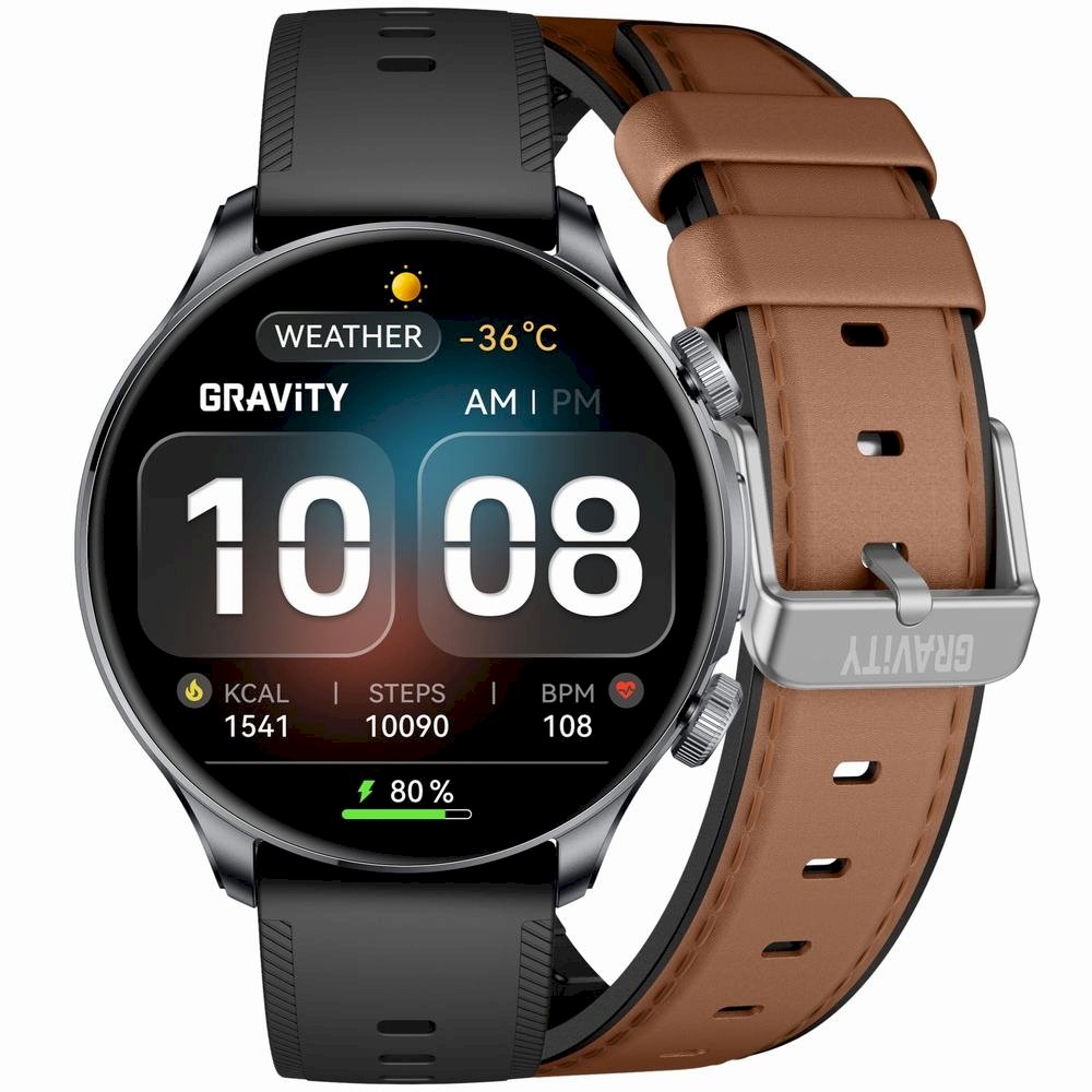 Gravity Smartwatch with 2 Straps GT35-1 / black