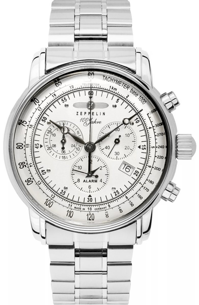 Zeppelin 100 Years Chronograph Men's Watch 7680MB-1 / silver