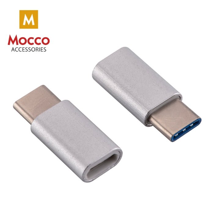 Mocco Universal Adapter Micro USB to USB Type-C Connection Silver