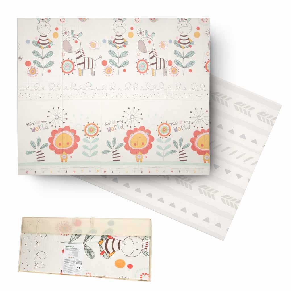 RoGer Foldable Foam Play Mat, 180x200cm, Animal Design
