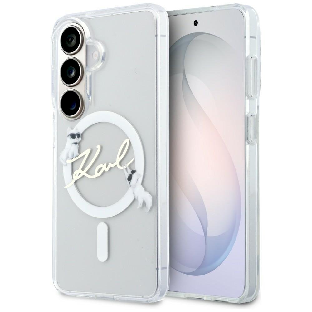 Karl Lagerfeld IML KC Script MagSafe Case for Samsung Galaxy S26 Plus / transparent