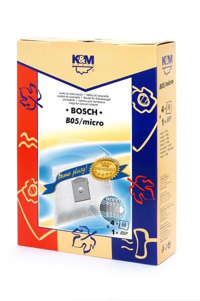 K AND M BOSCH type K vacuum cleaner bags (4 pack)