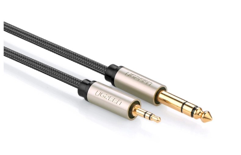 UGREEN 10630 AV127 Audio Cable 5 m 3.5mm to 6.35mm / grey