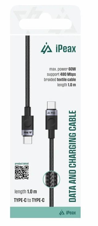 iPeax 90010101 USB-C/USB-C Cable 1m