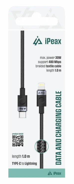 iPeax 90010102 USB-C - Lightning Cable 1m