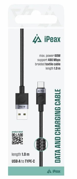 iPeax 90010103 USB-A - USB-C Cable 1m