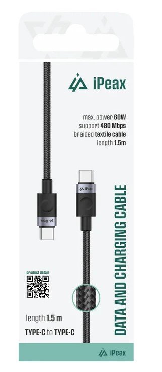 iPeax 90010105 USB-C / USB-C Cable 1.5m