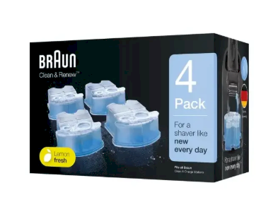 BRAUN CCR4 Cleaning Cartridges, 4 pack