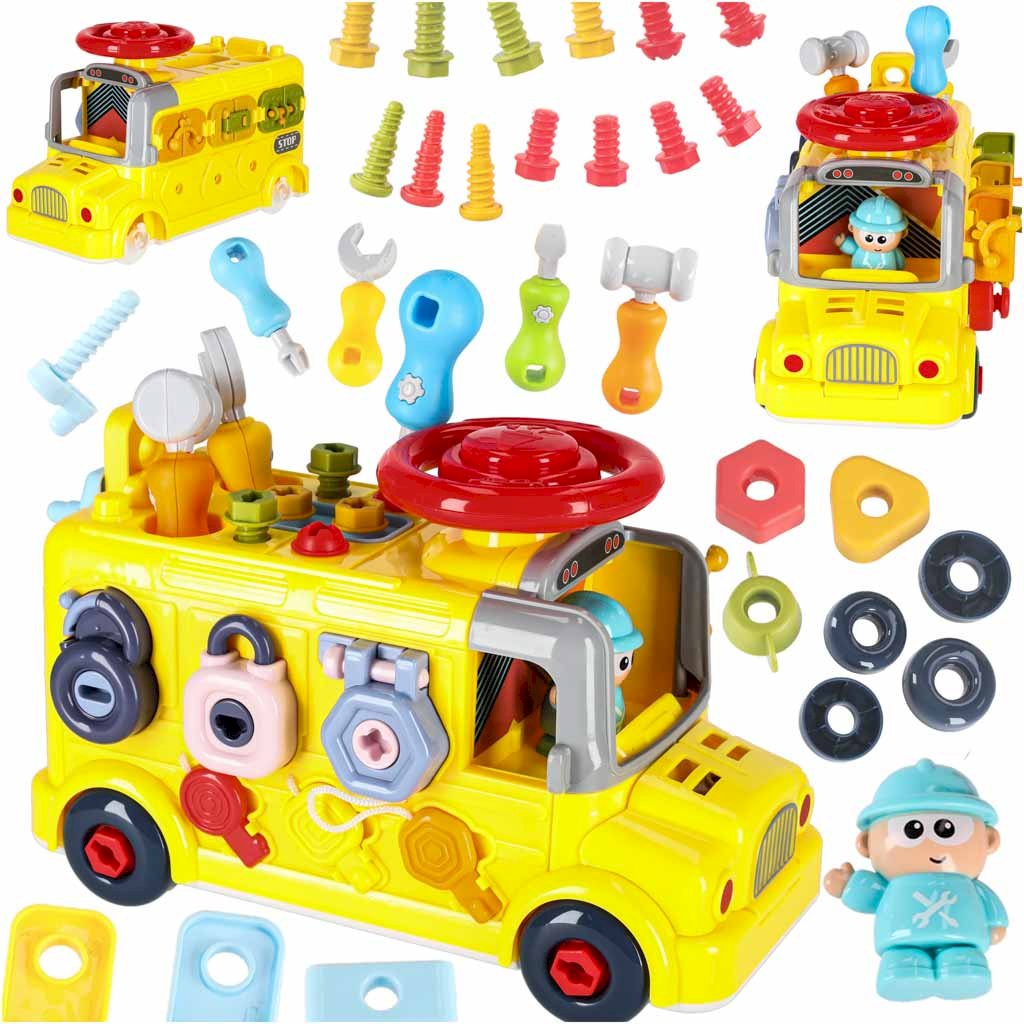 RoGer 6-in-1 Manipulative Bus Toy