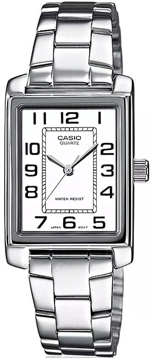 CASIO Timeless LTP-1234PD-7BEG Women’s Watch 21mm Silver Case White Dial