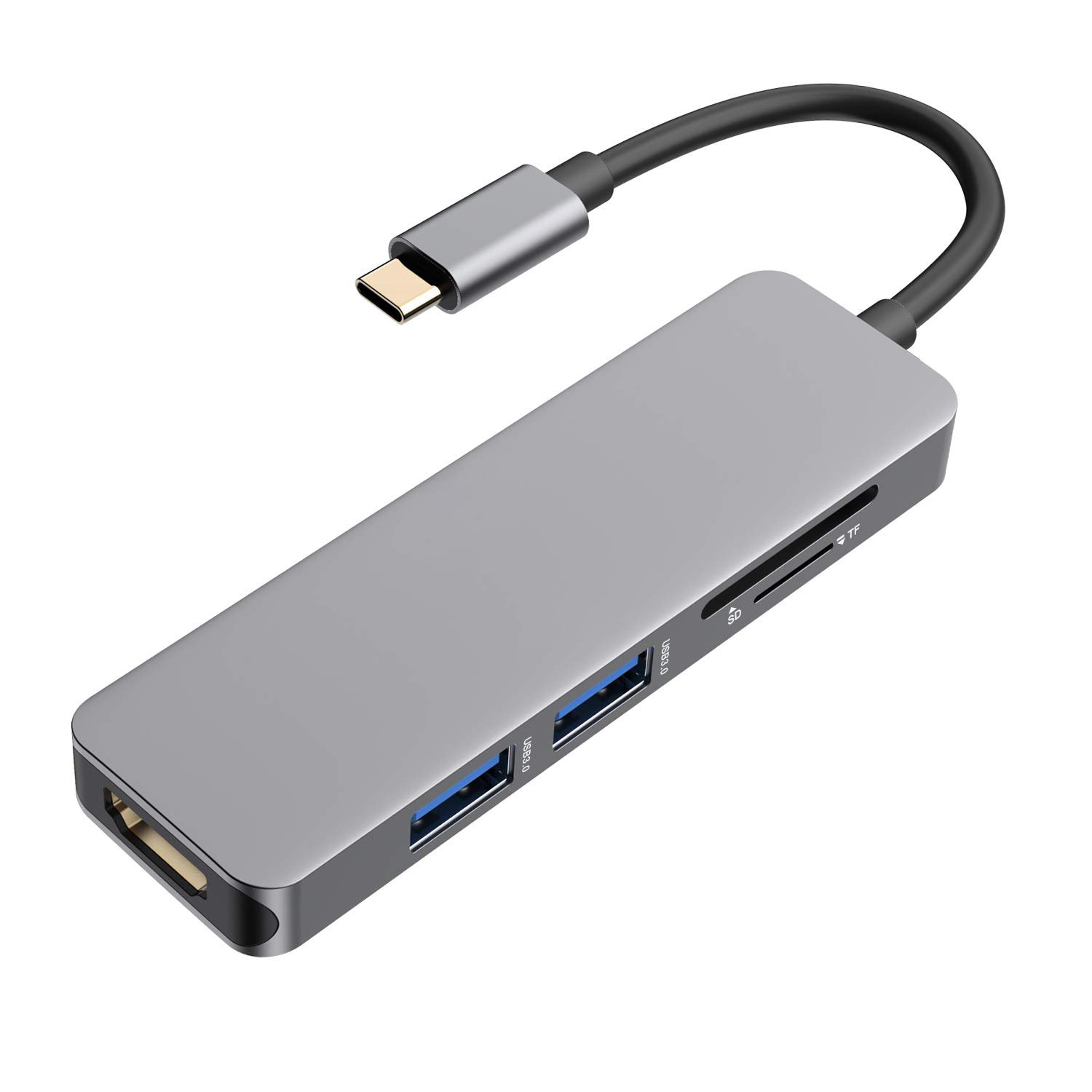 RoGer USB-C Hub 5in1 USB 3.0 x2 / HDMI / SD card reader / TF card reader