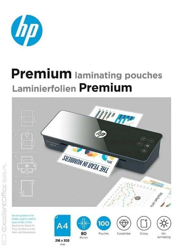 HP 9123 Laminating Pouches A4 100 pcs.