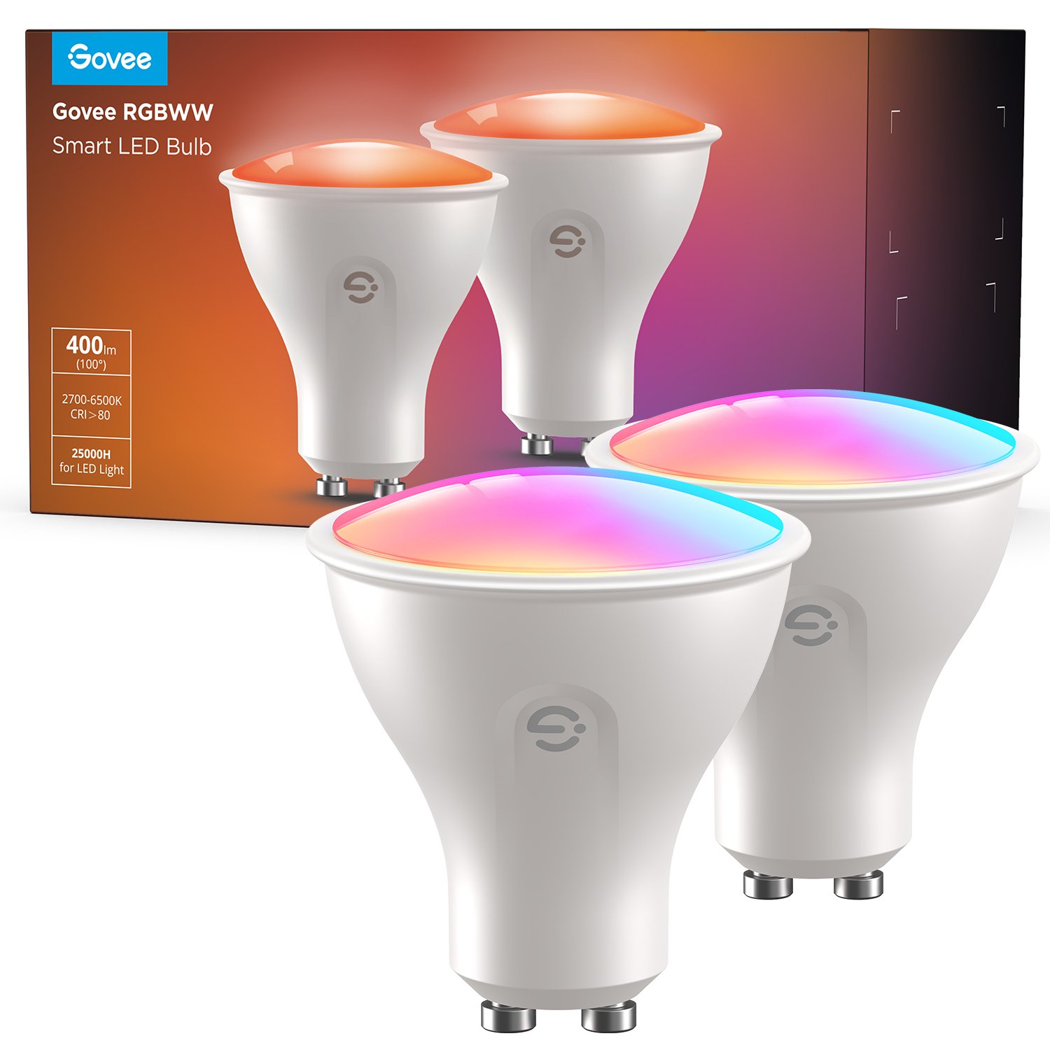 Govee RGBWW Smart Light Bulbs GU10 (2-Pack)