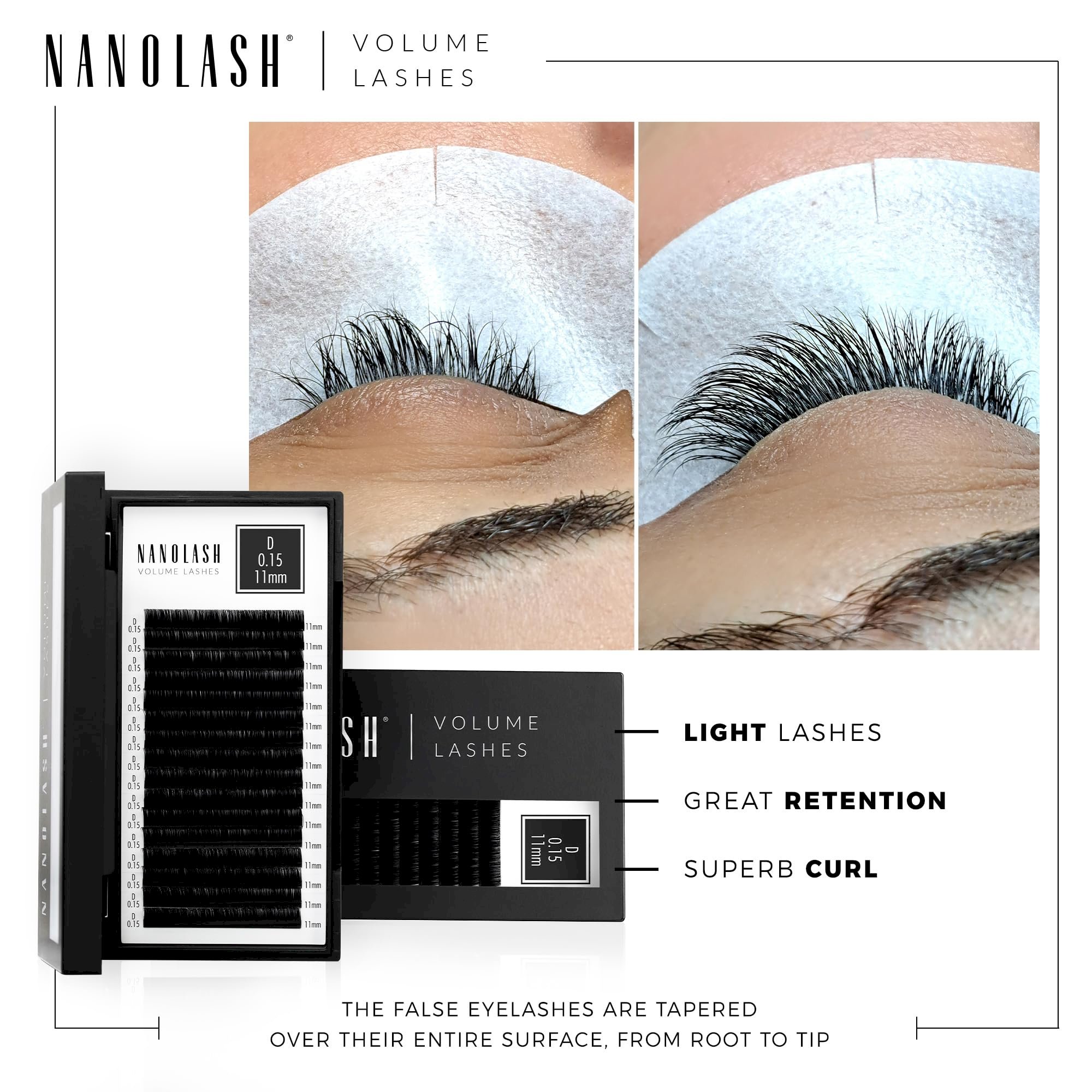 Nanolash Volume Lashes 0.15 C 11 mm