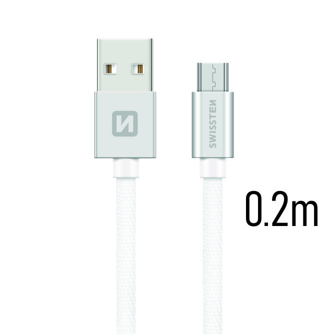 Swissten Textile Quick Charge Universal Micro