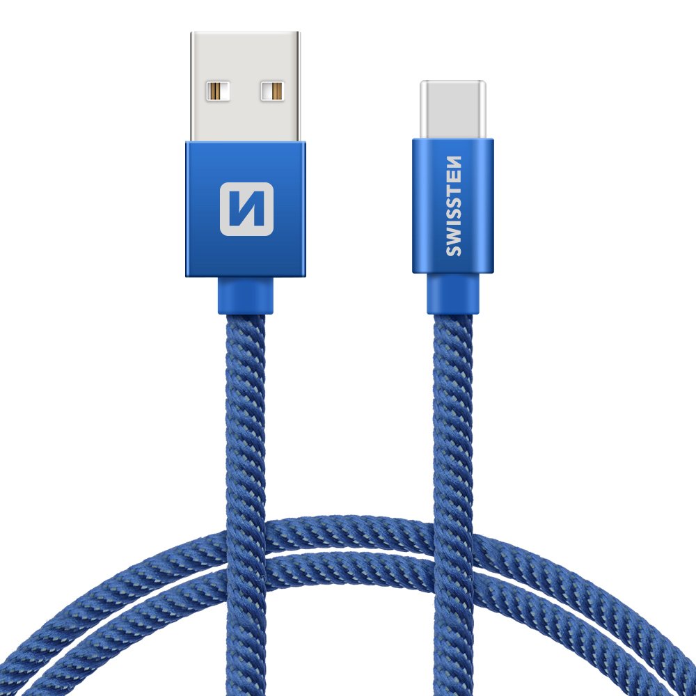 Swissten Textile Universal Quick Charge 3.1 USB-C Data and Charging Cable 2m