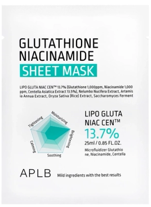 APLB Glutathione Niacinamide Sheet Mask 25