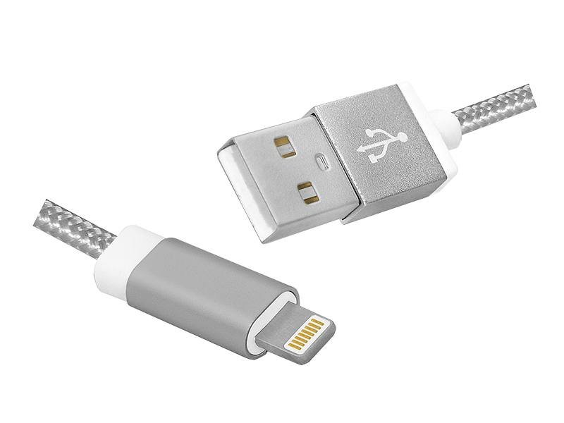 Lamex LX8447 USB Cable for iPhone 1m / silver