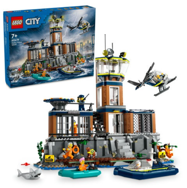 LEGO 60419 Police Prison Island Konstruktors