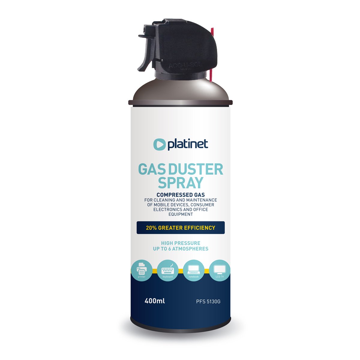 Platinet PFS5130G Compressed Air for Cleaning Dust from All Electronic and Home Devices, 400ml
