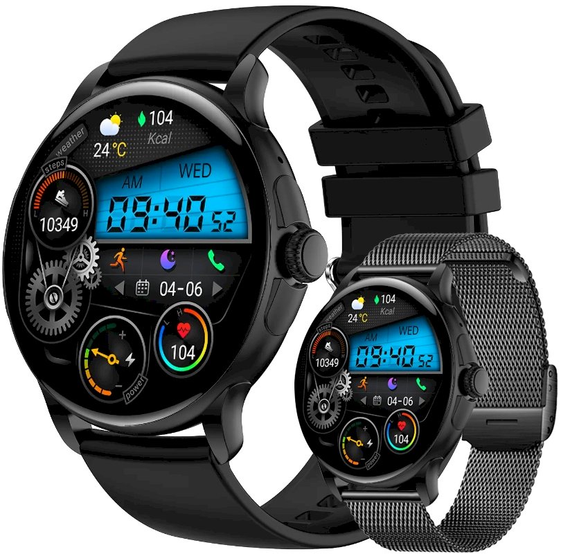 Rubicon Smartwatch RNCF35 with Bracelet + Strap / black