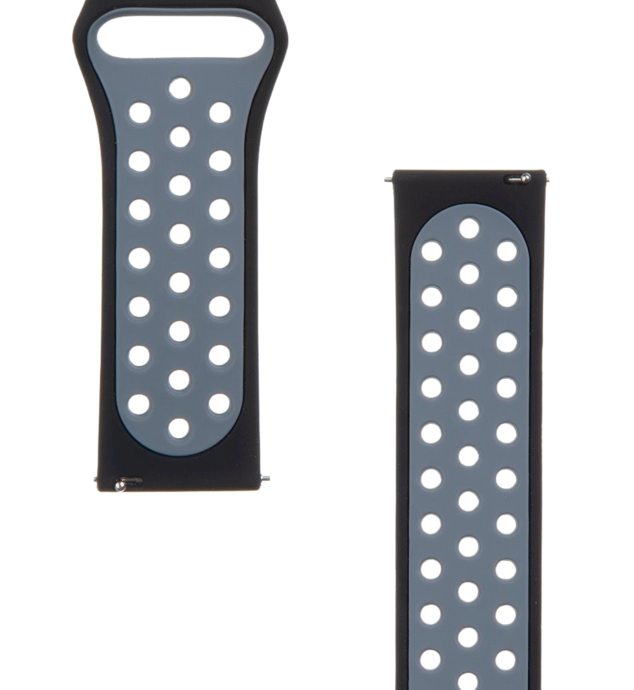 Tactical 267 Double Silicone Band 22mm / black/grey