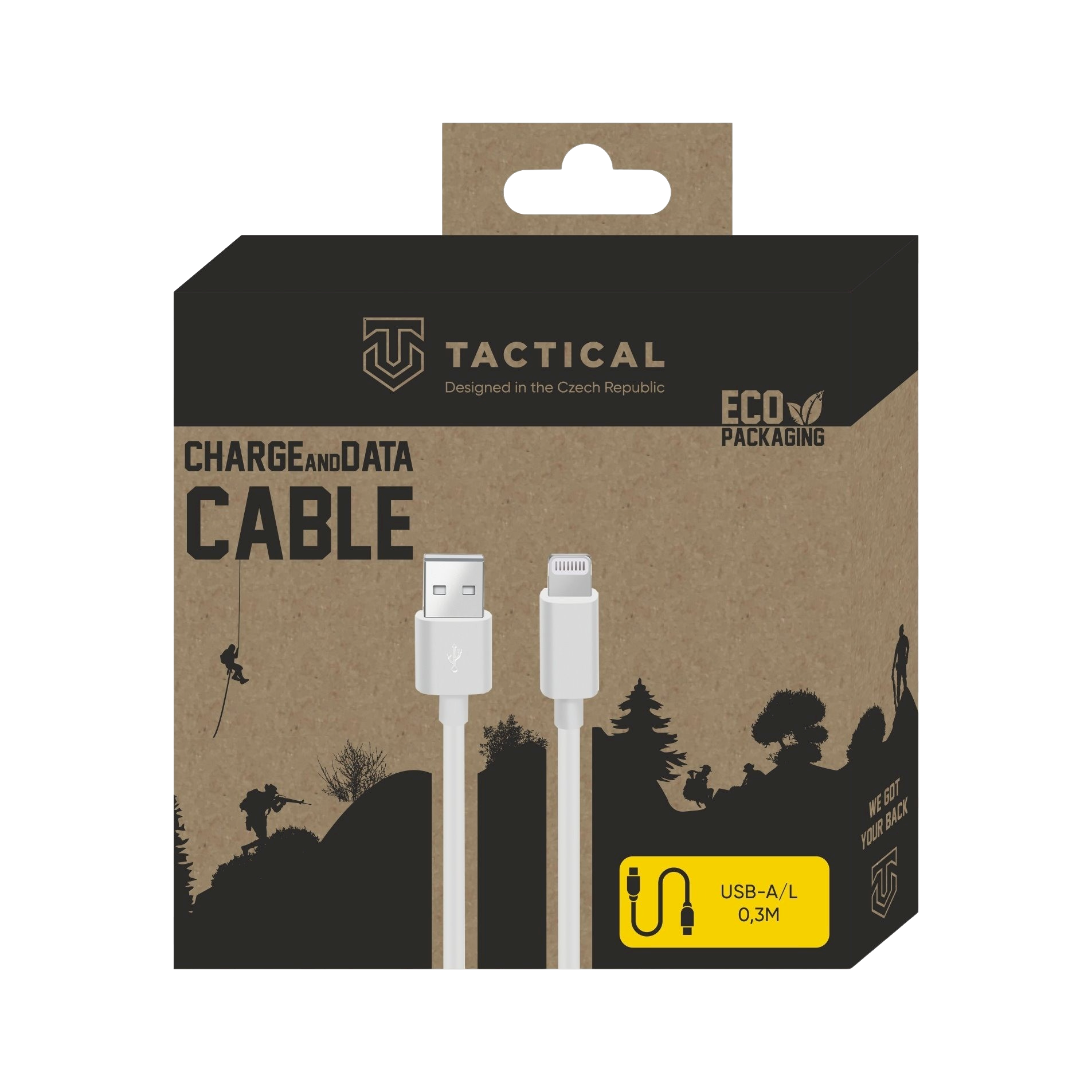 Tactical Smooth Thread USB-A/Lightning Cable, 0