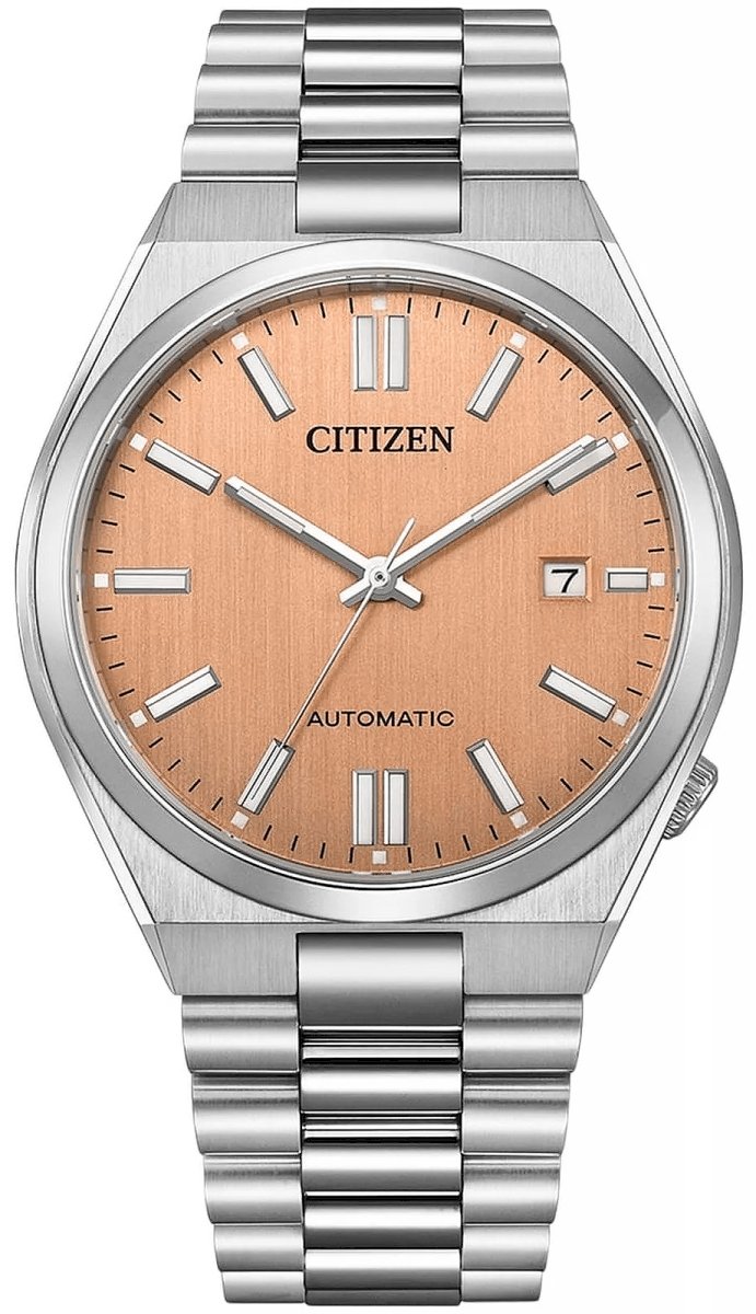 Citizen Tsuyosa Men's Watch 40mm Salmon Dial Stainless Steel Bracelet