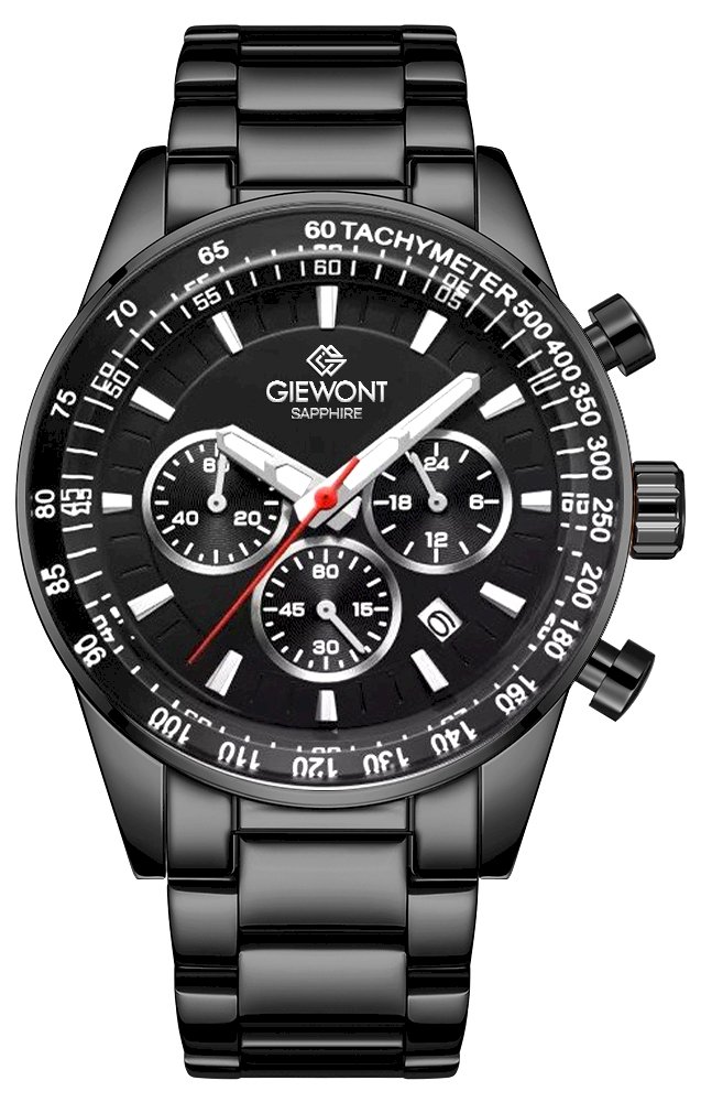 Giewont Men's Chronograph Sapphire Watch GW9140-B2 / black