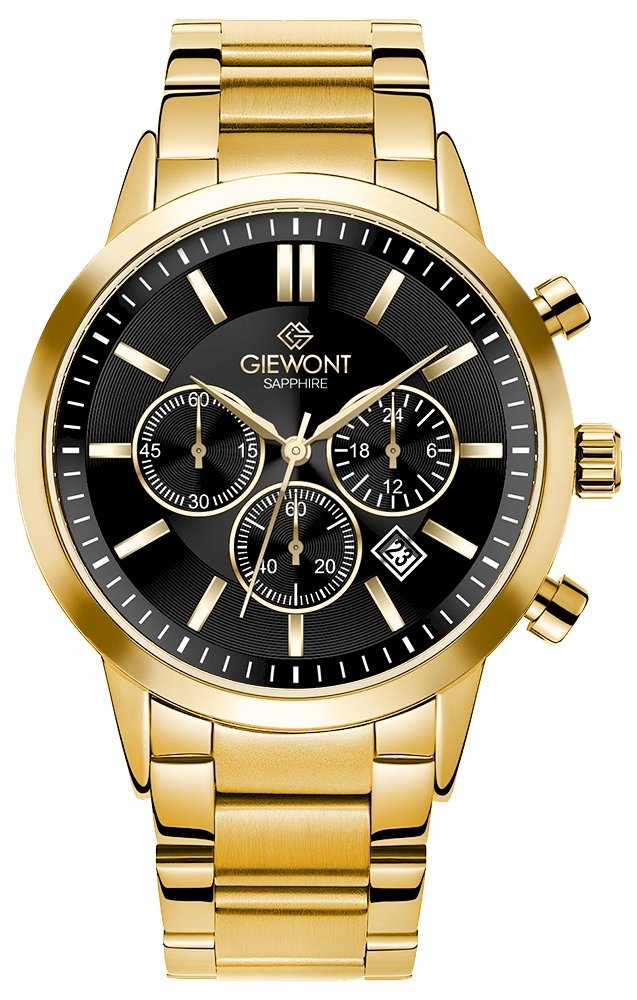 Giewont Chronograph Sapphire Men's Watch / gold black