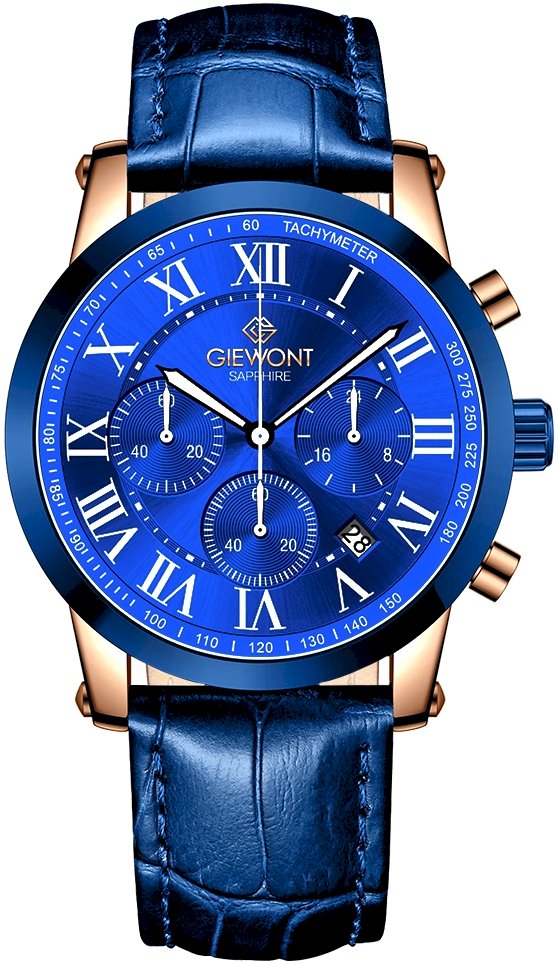 Giewont Chronograph Sapphire Men's Watch GW6260-A5 / Copper Blue
