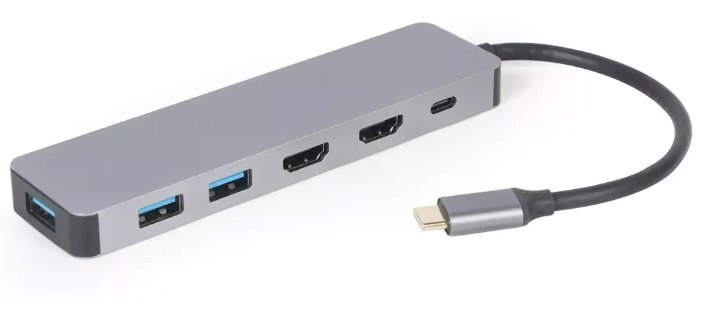Gembird A-CM-COMBO3-03 USB Type-C 3-in-1 daudzportu