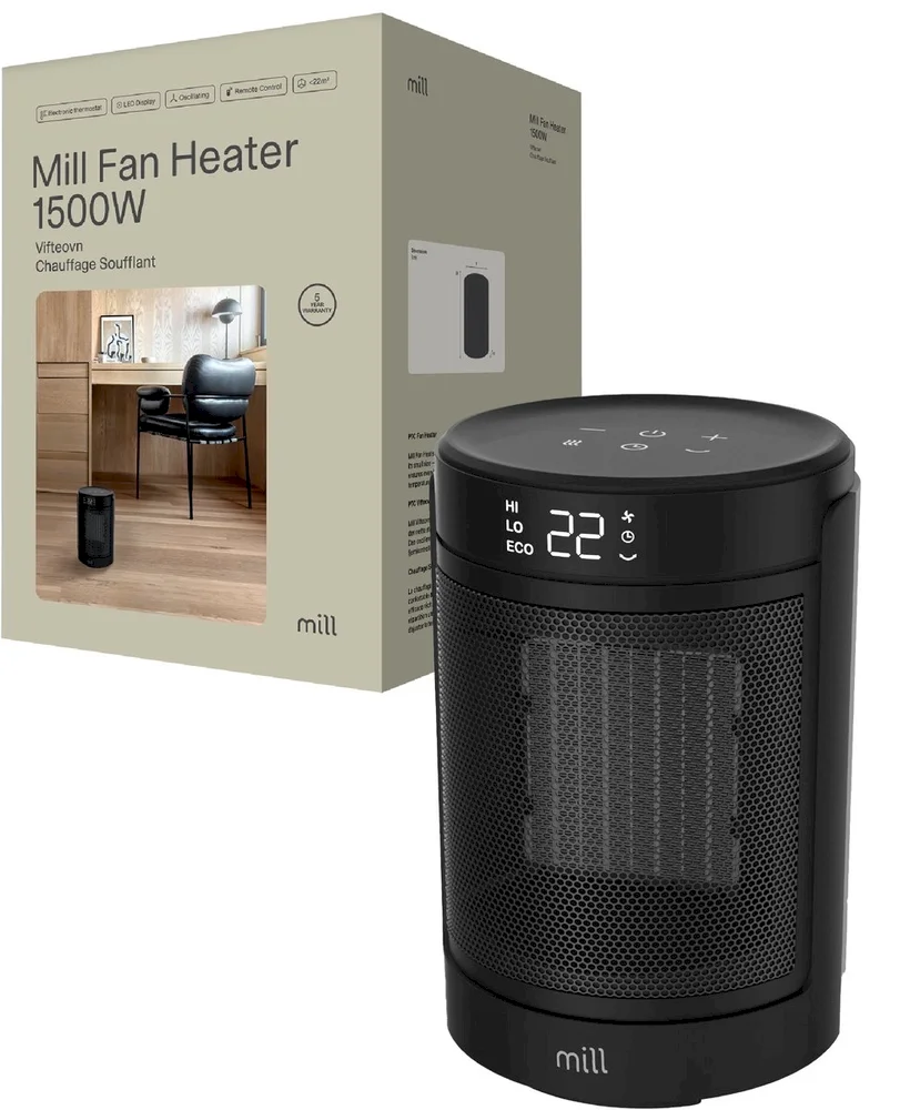 Mill FH1500BLACK Ceramic Elektriskais sildītājs 1500W
