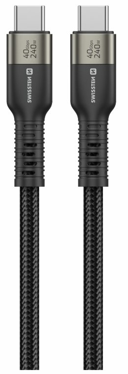 Swissten TB3 AND TB4 / USB 4.0 / 8K@60Hz / 40 Gb/s / 240W USB-C Data and Video Cable 1.5m