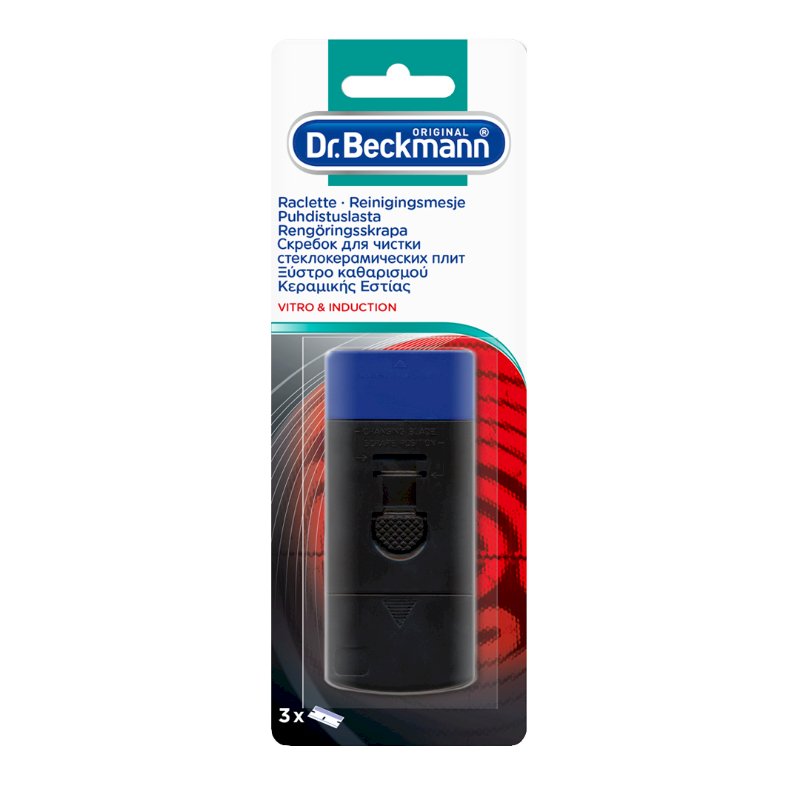 Dr. Beckmann Scraper for ceramic cooktops with 3 blades