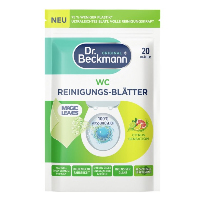 Dr. Beckmann Toilet Cleaning Wipes Citrus Sensation, 20 pieces.
