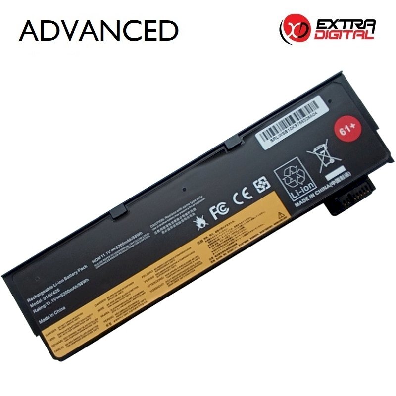 ExtraDigital Notebook Battery Lenovo SB10K97583 01AV425 5200mAh