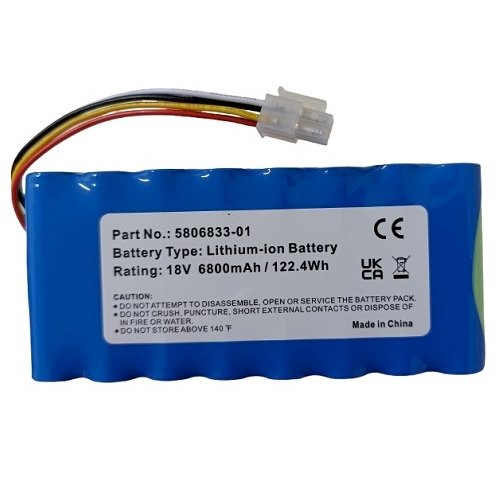 ExtraDigital Battery 5806833-01 for HUSQVARNA Power Tool Battery 18V 6.8Ah Li-ion